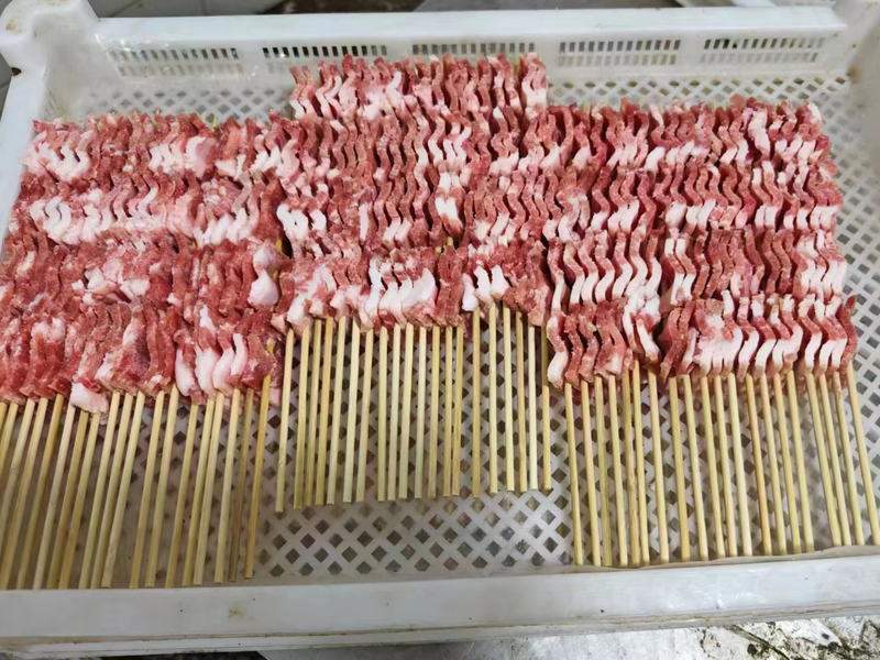 黑猪五花肉串